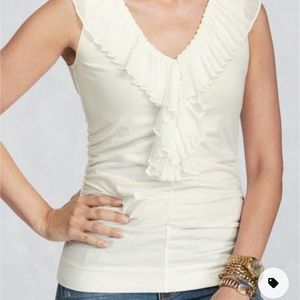 CAbi Ruffled Top # 338 XS  EUC